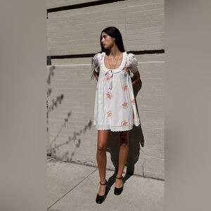 Urban Outfitters Helena Embroidered Frock Dress